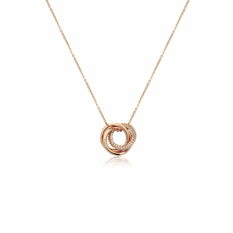 Necklaces | Interlocking  Cubic Zirconia Necklace Jewelry Necklaces