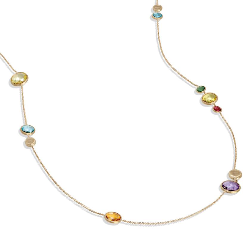 Necklaces | Jaipur Colour Mixed Gemstone Necklace In 18Ct Yellow Gold Jewelry Necklaces