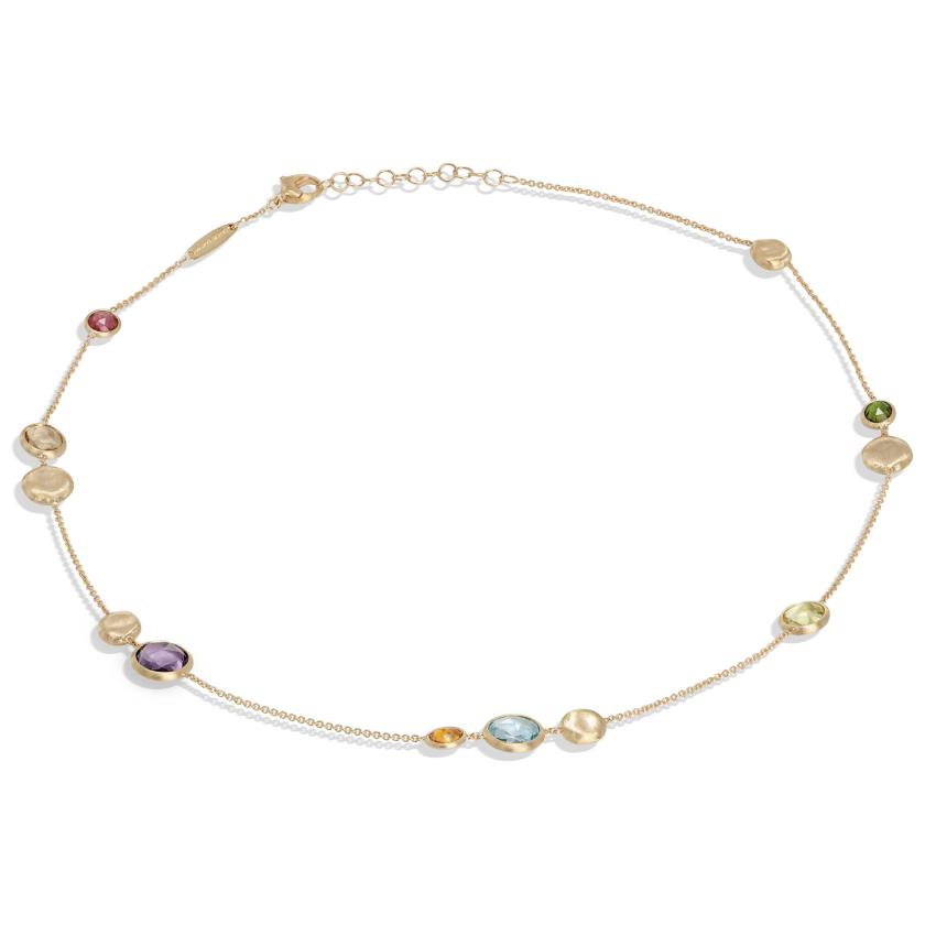 Necklaces | Jaipur Colour Mixed Gemstone Necklace In 18Ct Yellow Gold Jewelry Necklaces