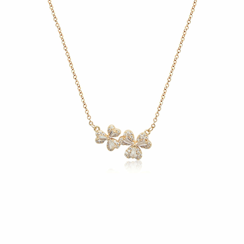 Necklaces | Leaf Cubic Zirconia Necklace Jewelry Necklaces