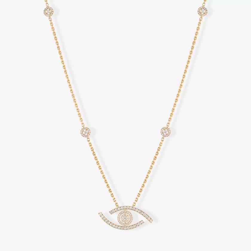 Necklaces | Lucky Eye Diamond Pavé Long Necklace Jewelry Necklaces