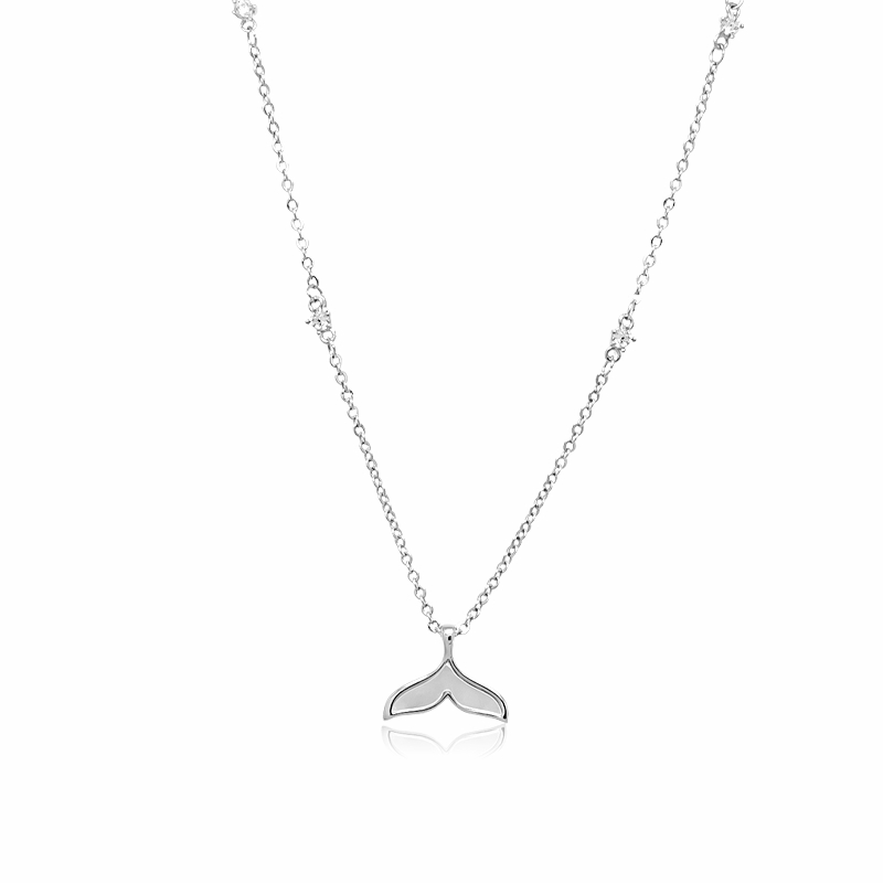 Necklaces | Mermaid Tail Cubic Zirconia Necklace Jewelry Necklaces