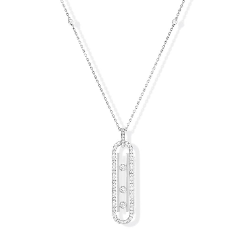 Necklaces | Move 10Th Birthday Diamond Necklace In 18Ct White Gold Jewelry Necklaces