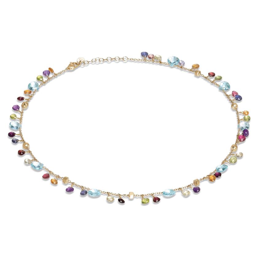 Necklaces | Paradise Mixed Gemstone Necklace In 18Ct Yellow Gold Jewelry Necklaces