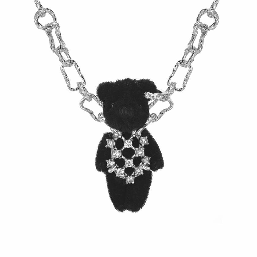 Necklaces | Paradise / Teddy Bear Grid Gem Necklace Jewelry Necklaces