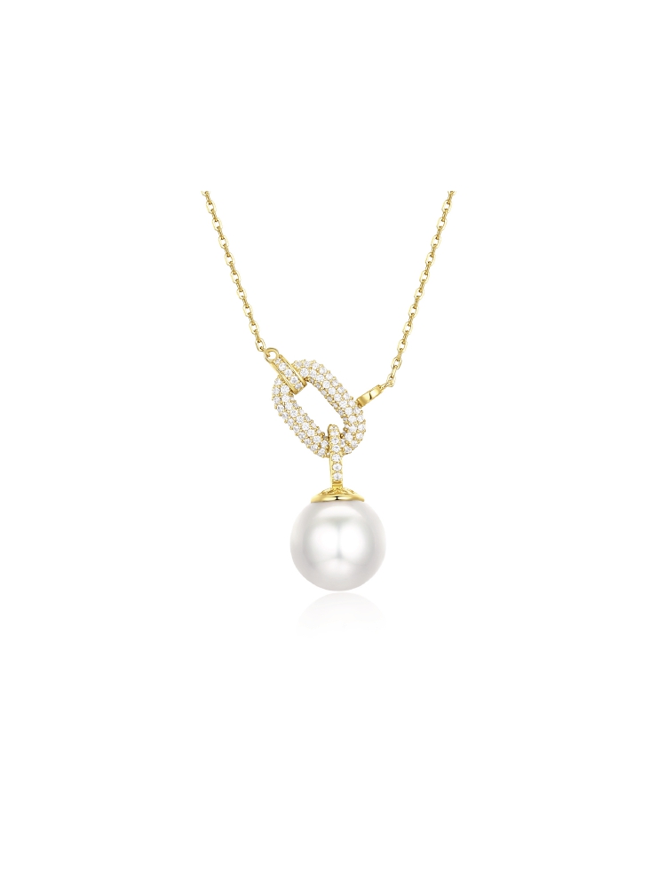 Necklaces | Pearlescent Link Necklace Jewelry gold