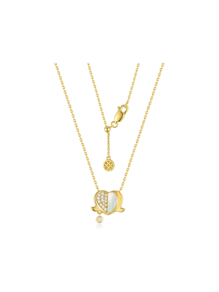 Necklaces | Pearly Heart Necklace Jewelry gold