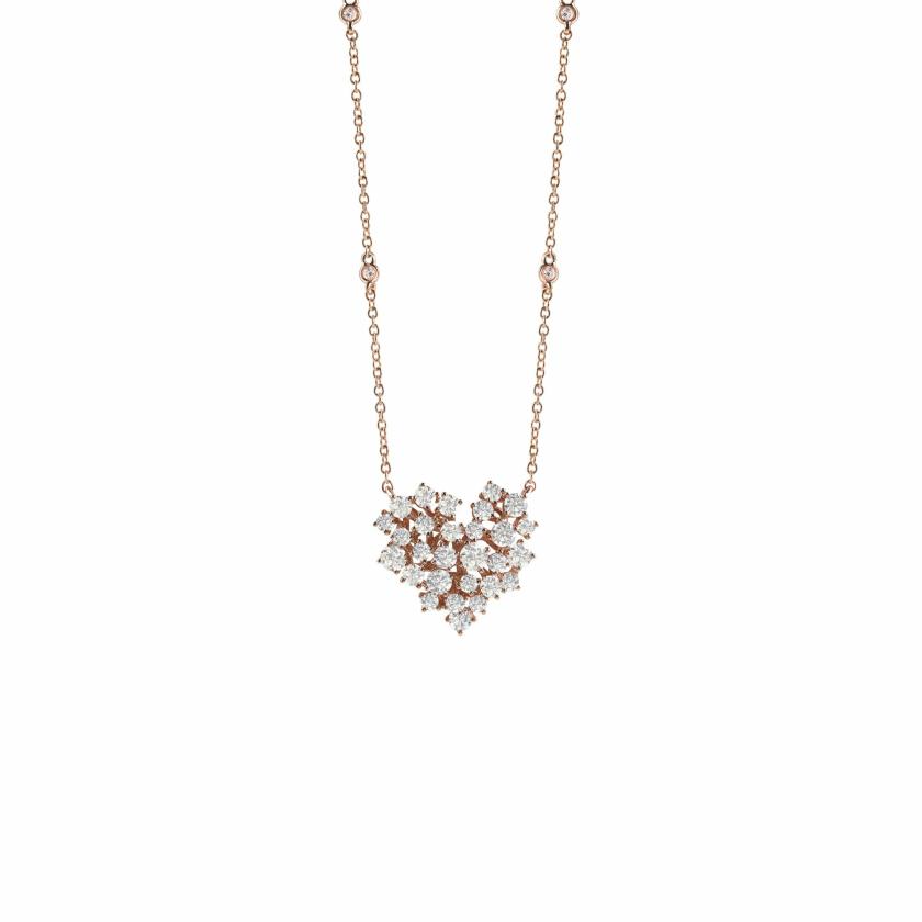 Necklaces | Pink Gold And Diamond Necklace Jewelry Necklaces