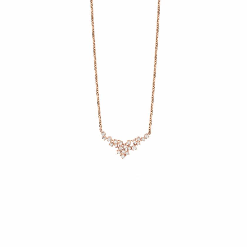 Necklaces | Pink Gold And Diamonds Necklace Jewelry Necklaces