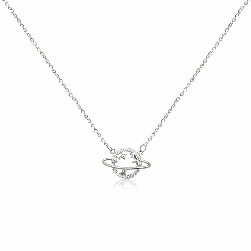 Necklaces | Planet Cubic Zirconia Necklace Jewelry Necklaces