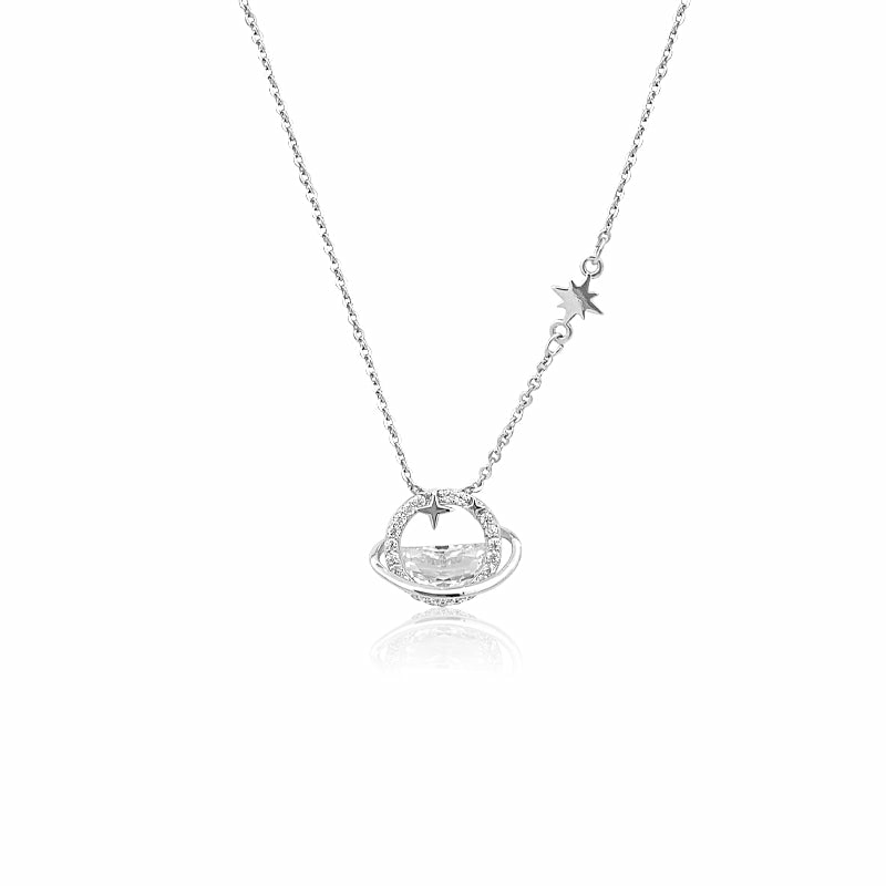 Necklaces | Planet Cubic Zirconia Necklace Jewelry Necklaces