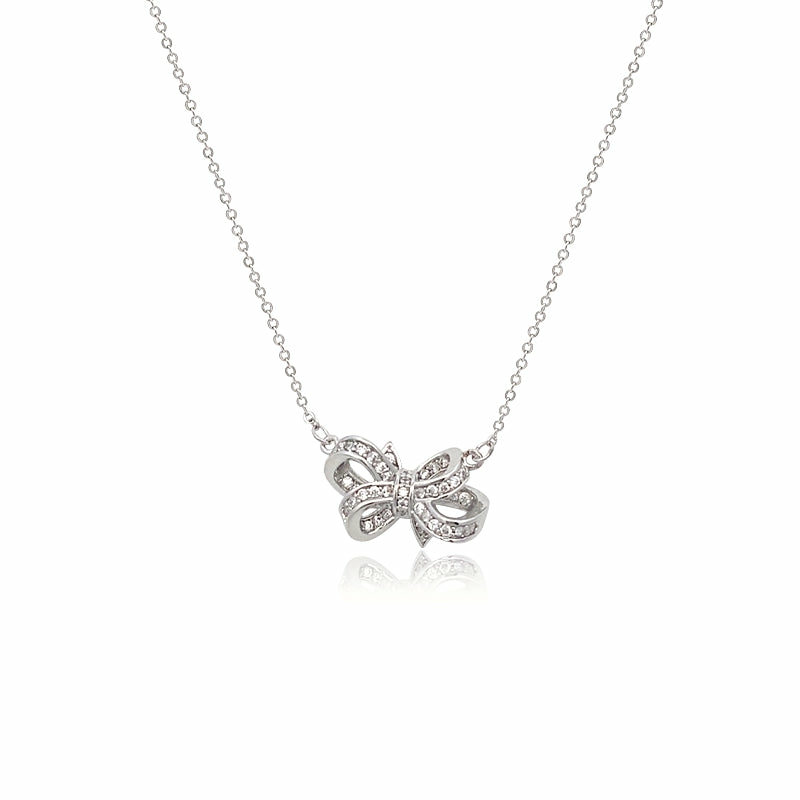 Necklaces | Ribbon Cubic Zirconia Necklace Jewelry Necklaces