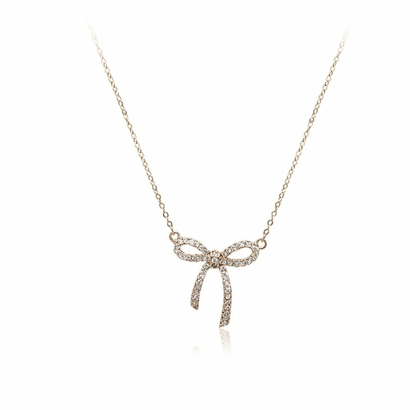 Necklaces | Ribbon Cubic Zirconia Necklace Jewelry Necklaces