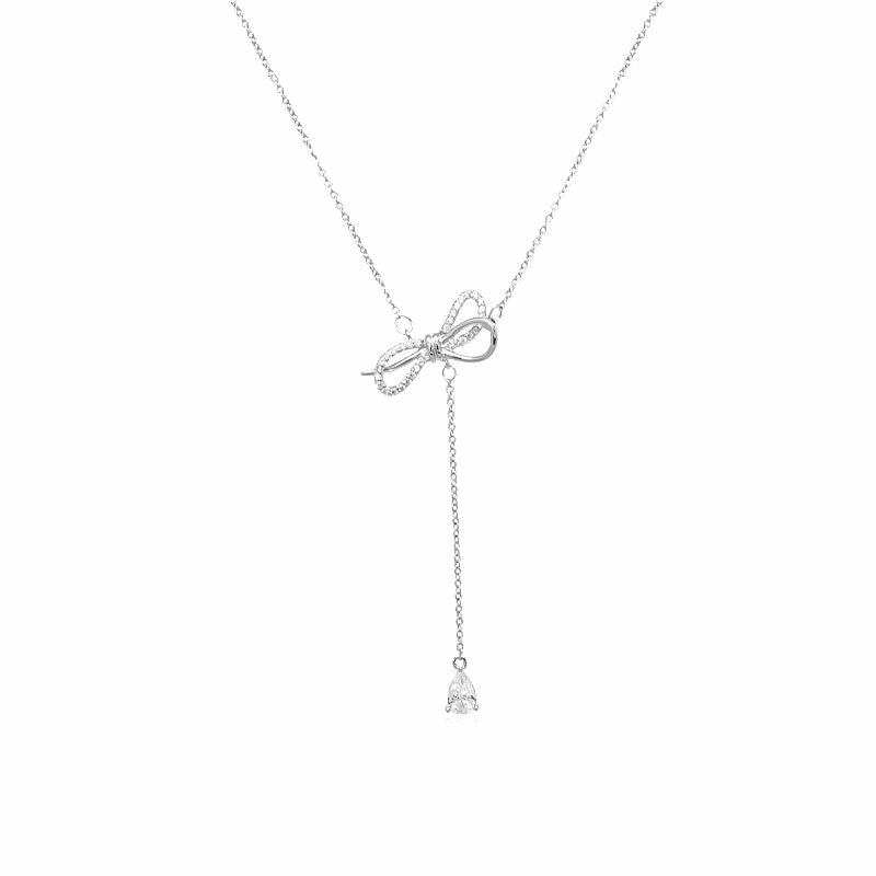 Necklaces | Ribbon Cubic Zirconia Necklace Jewelry Necklaces