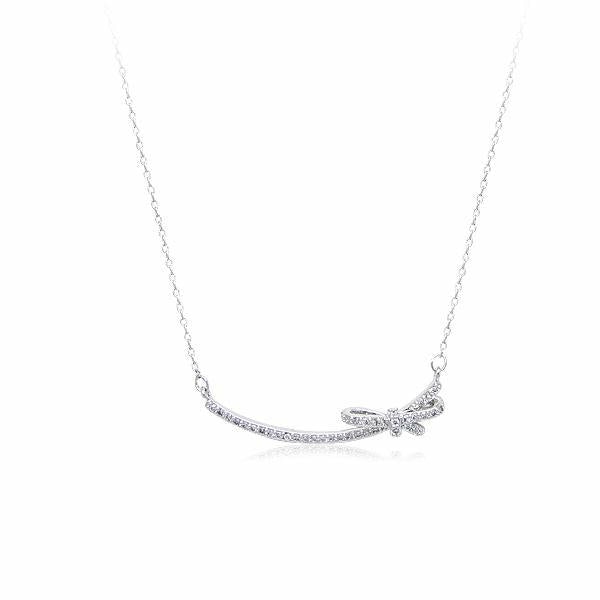 Necklaces | Ribbon Cubic Zirconia Necklace Jewelry Necklaces