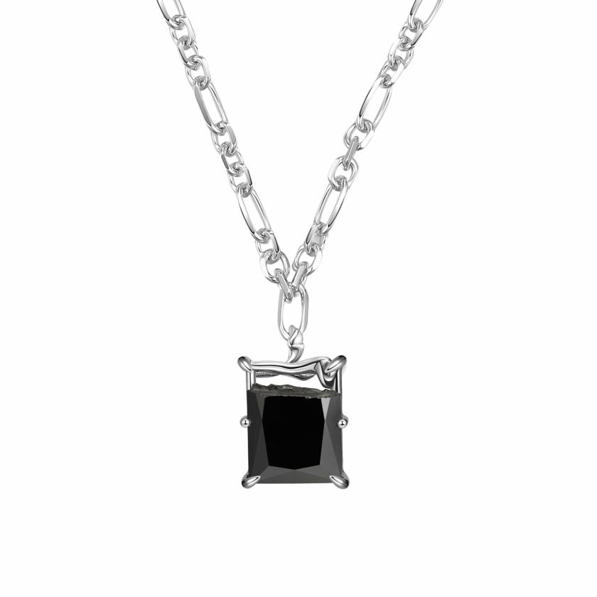 Necklaces | Ripple／Broken Square Zircon Pendant Jewelry Necklaces