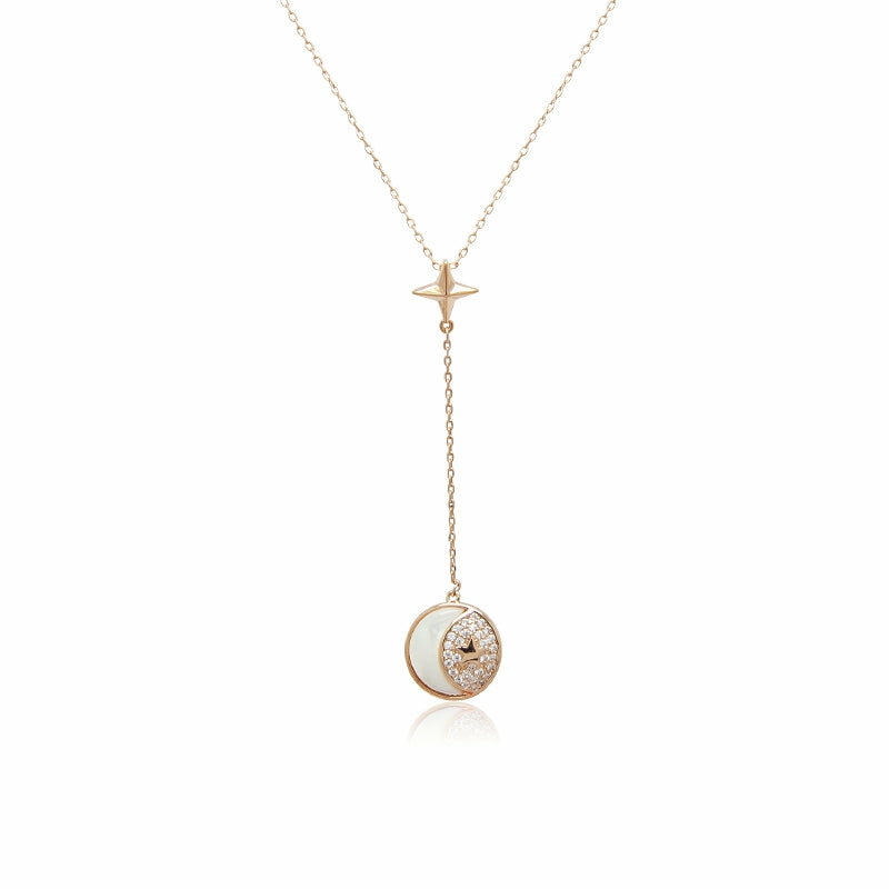 Necklaces | Round Mother Of Pearl Necklace Jewelry Necklaces