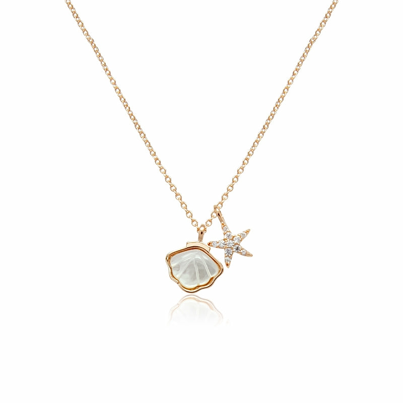 Necklaces | Shell & Starfish Mother Of Pearl Necklace Jewelry Necklaces