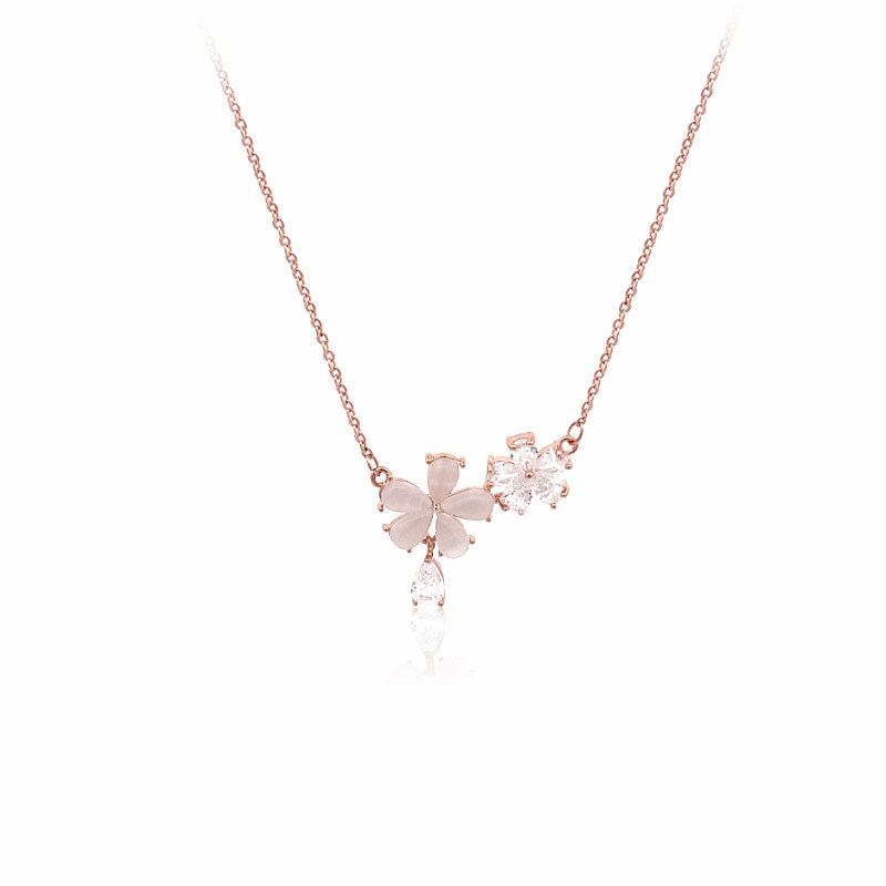 Necklaces | Simulated Moonstone Flower Necklace Jewelry Necklaces