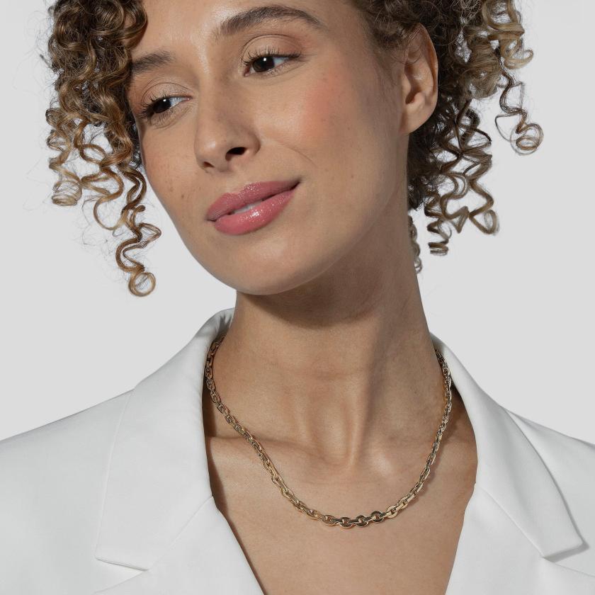 Necklaces | Solar Disc Link Necklace In 18Ct Yellow Gold Jewelry Necklaces