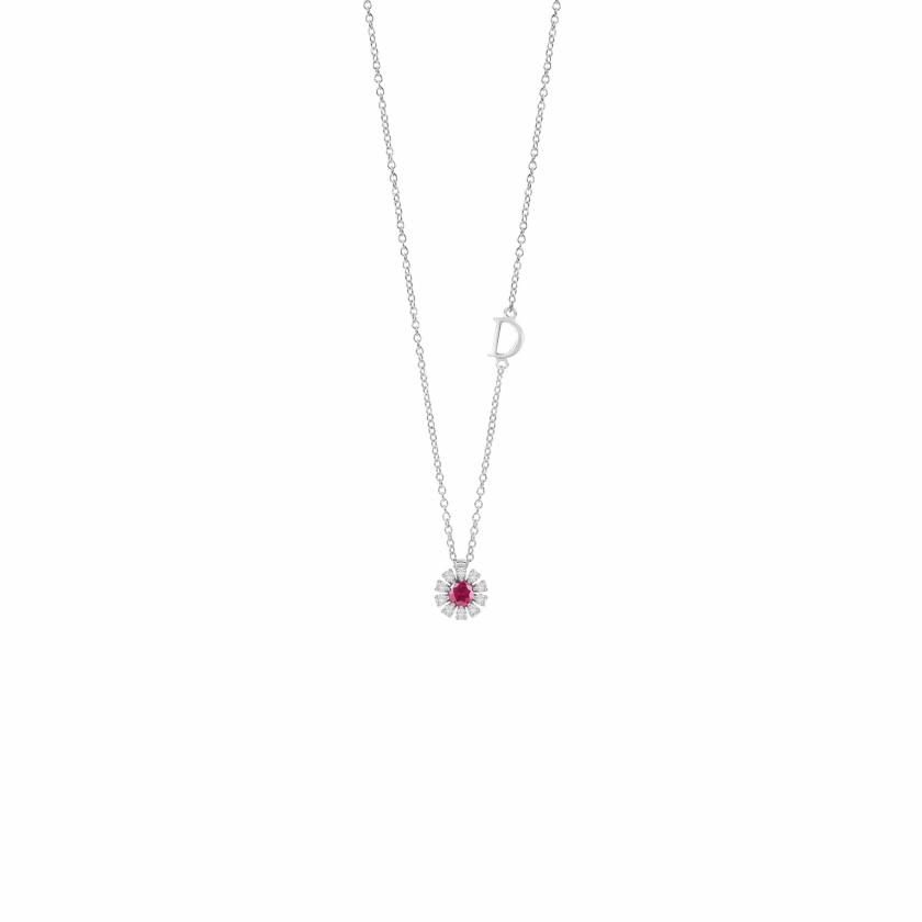 Necklaces | White Gold, Diamonds And Ruby Necklace Jewelry Necklaces