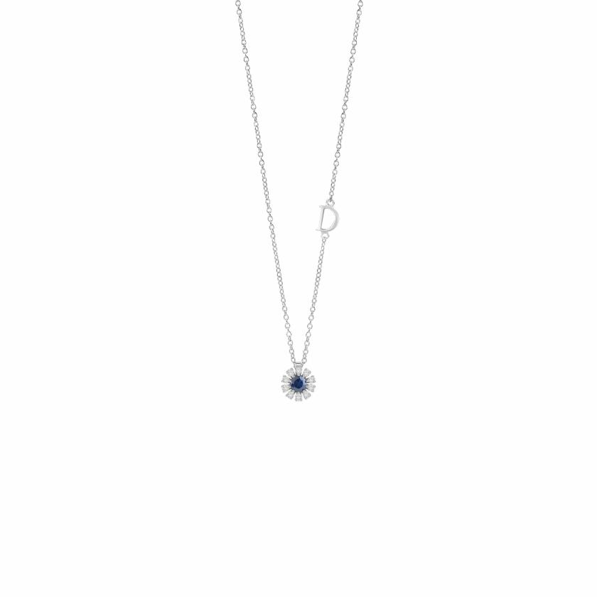 Necklaces | White Gold, Diamonds And Sapphire Necklace Jewelry Necklaces