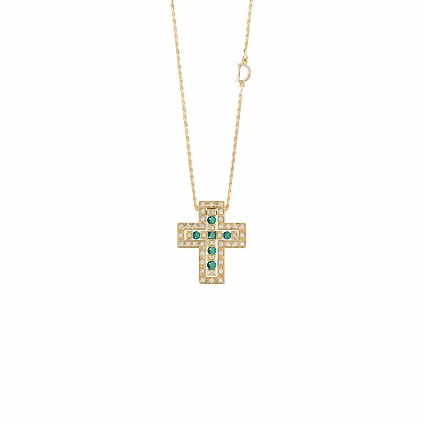 Necklaces | Yellow Gold, Diamonds And Emeralds Necklace Jewelry Necklaces