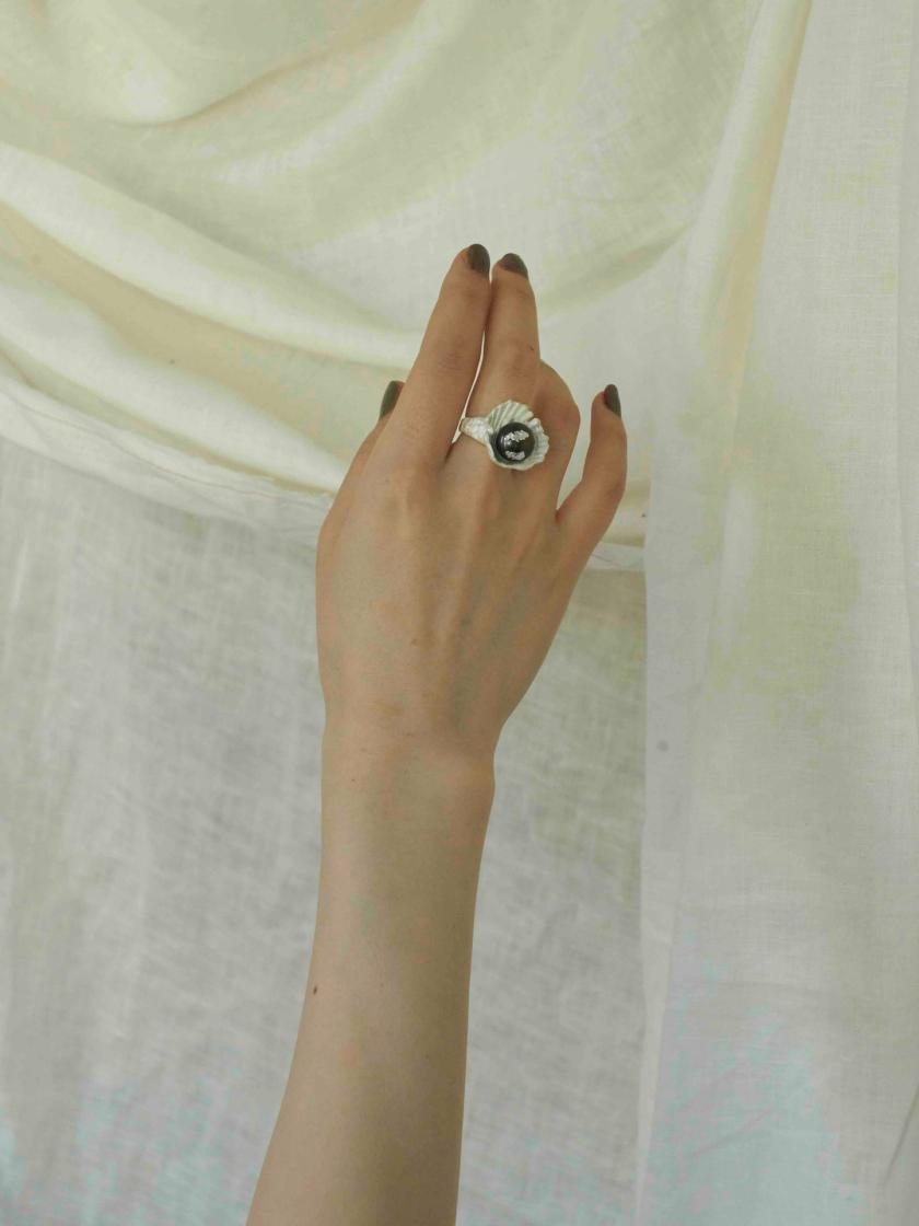 Rings | Black Bun In Shell Pearl Ring Jewelry Rings