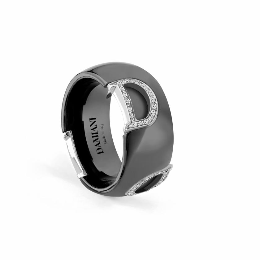 Rings | Black Ceramic, White Gold And Diamonds Ring Jewelry Rings