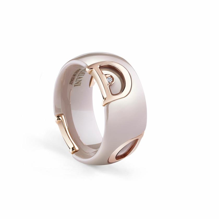 Rings | Cappuccino Ceramic, Pink Gold And Diamonds Ring Jewelry Rings