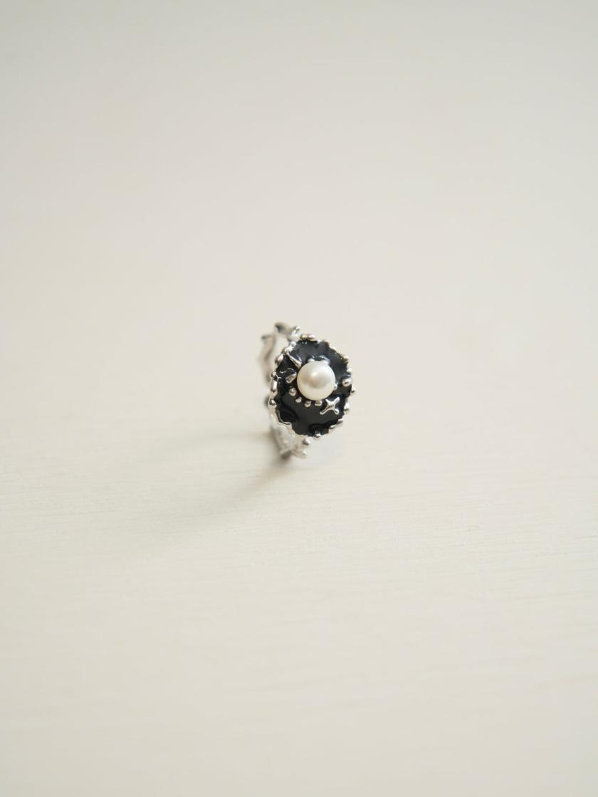 Rings | Enamel Signet Ring (Silver) Jewelry Black