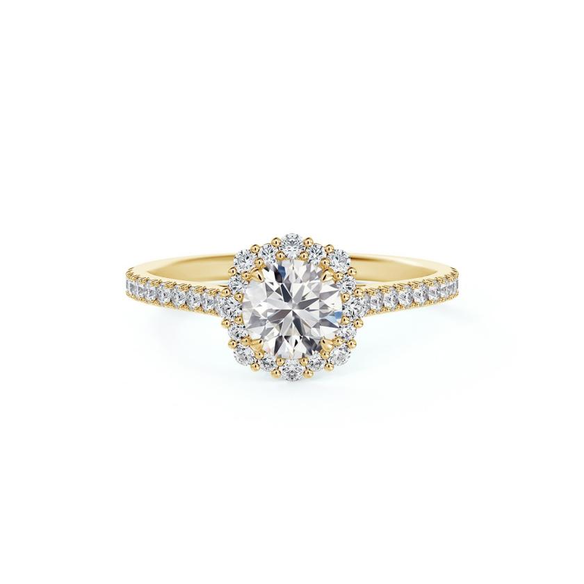 Rings | Floral Halo Engagement Ring Diamond Band Jewelry Rings