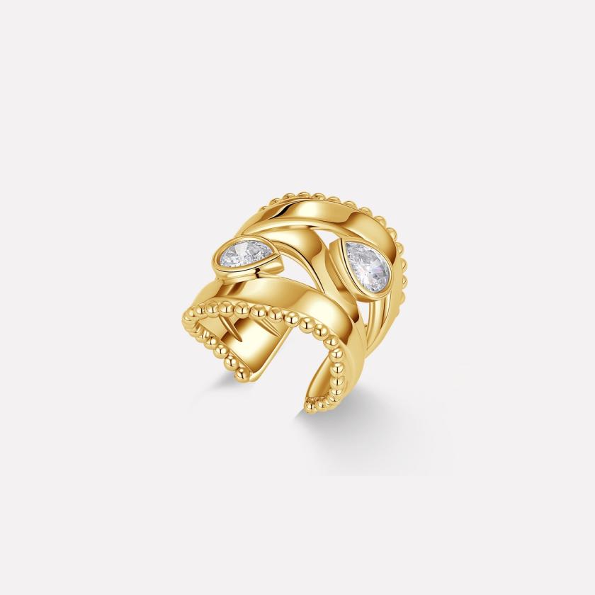 Rings | Gold Plated Droplets Ring Jewelry Rings