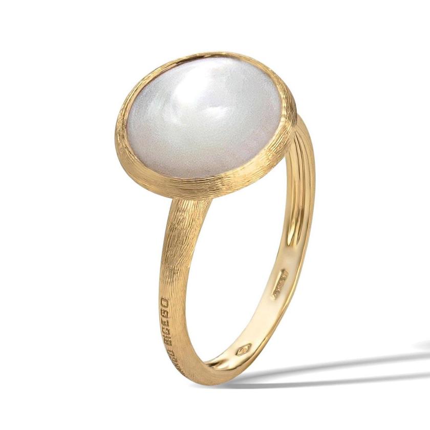 Rings | Jaipur Colour Mother Of Pearl Ring In 18Ct Yellow Gold Jewelry Rings