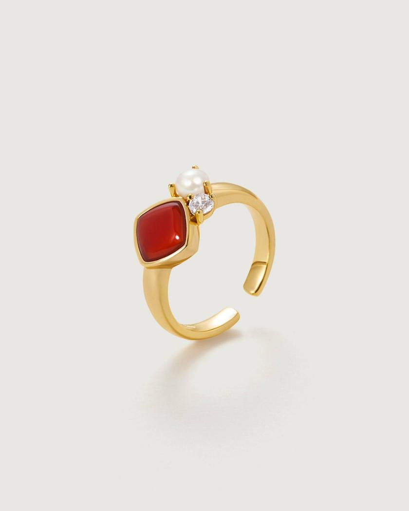 Rings | Life Open Ring Jewelry Red Agate