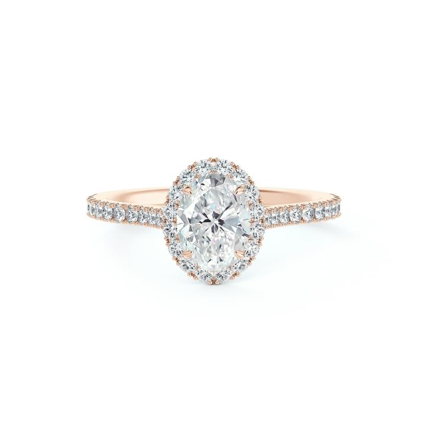 Rings | Oval Halo Diamond Engagement Ring With Band Jewelry Rings