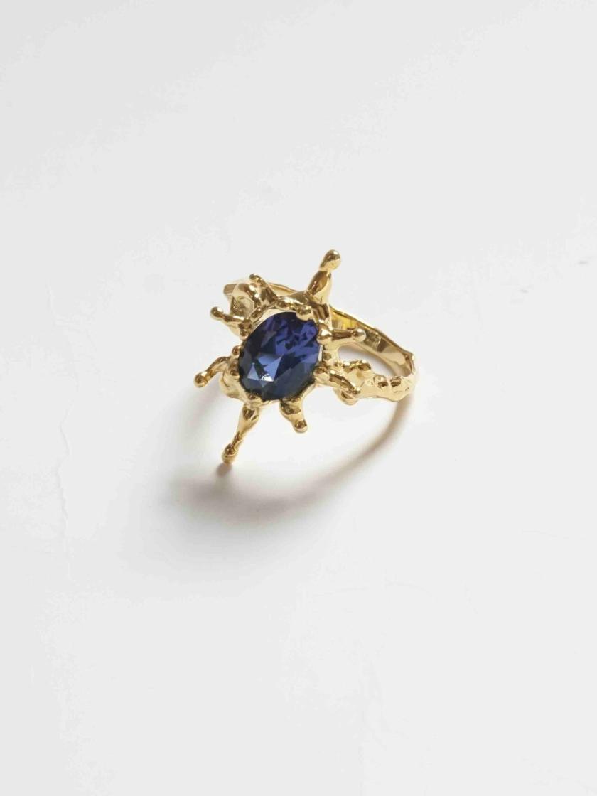 Rings | Oval Navy Blue Talisman Ring Jewelry Rings