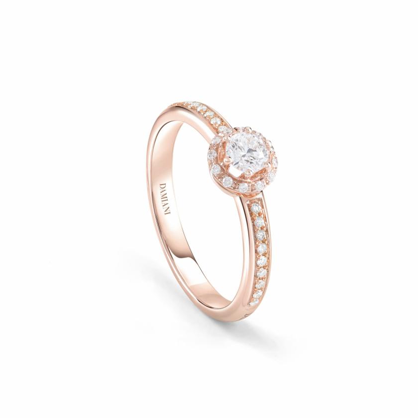 Rings | Pink Gold Engagement Ring With Diamond Jewelry Rings