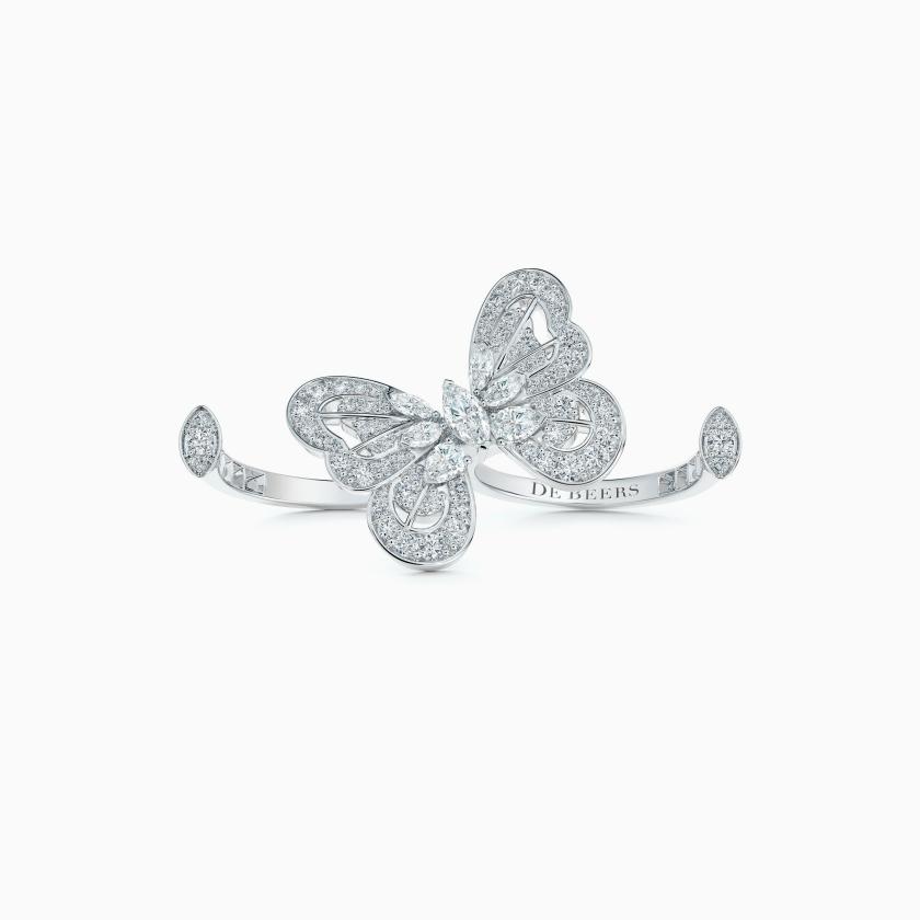 Rings | Portraits Of Nature Butterfly Ring In White Gold Jewelry Rings