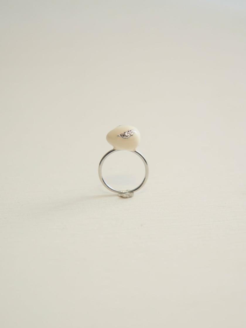 Rings | Small Oval Enamel Ring (White) Jewelry Rings