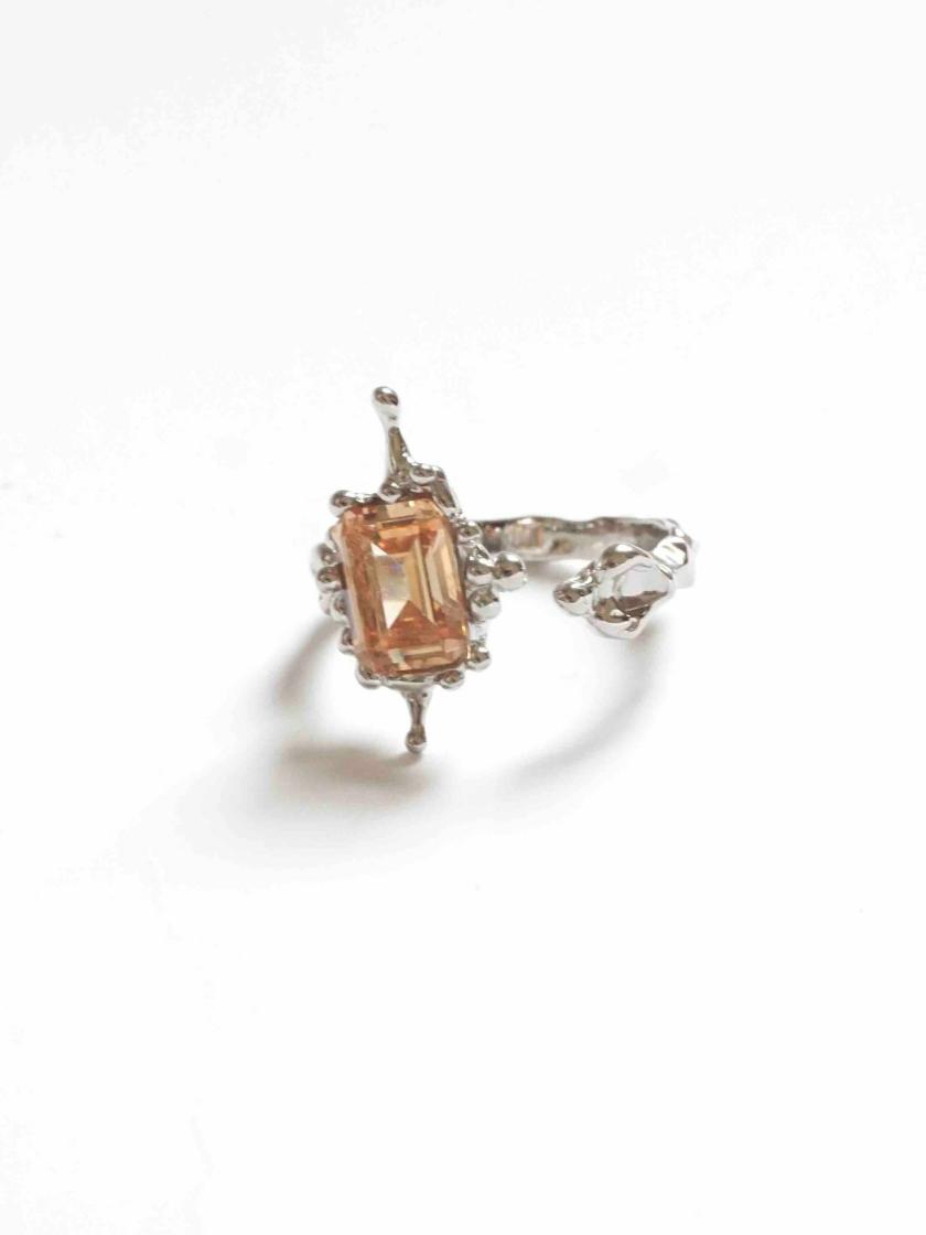 Rings | Square Champagne Talisman Ring Jewelry Rings