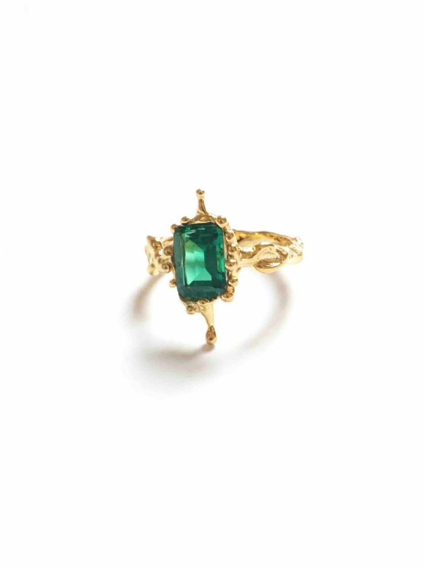 Rings | Square Emerald Talisman Ring Jewelry Rings