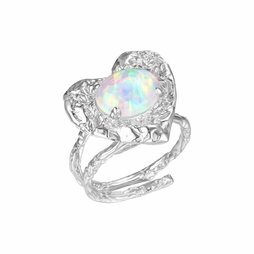 Rings | Tasty / Opal Heart Tin Foil Ring Jewelry Opal