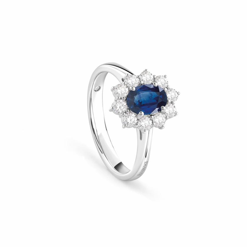 Rings | White Gold, Diamonds And Sapphire Ring Jewelry Rings