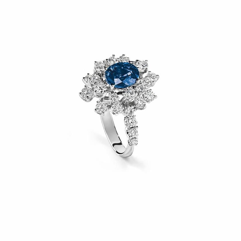 Rings | White Gold, Diamonds And Sapphire Ring Jewelry Rings