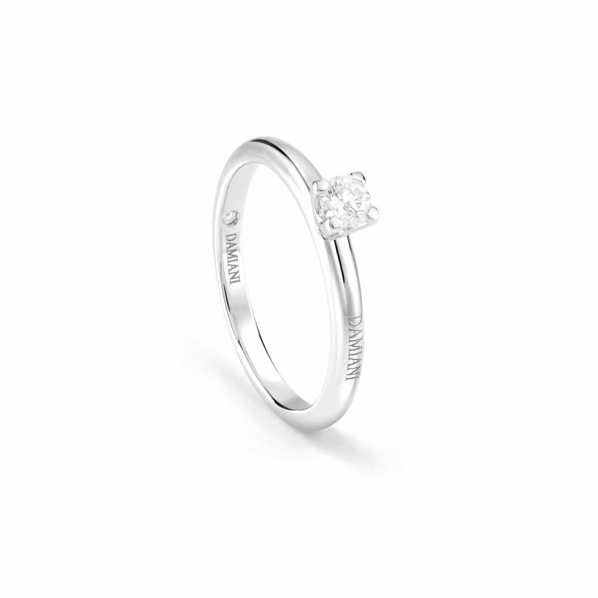 Rings | White Gold Engagement Ring With 0,15-Carat Diamond, Colour G, Clarity Vs Jewelry Rings