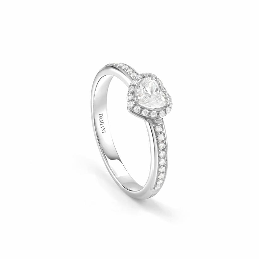 Rings | White Gold Engagement Ring With Heart-Shaped Diamond Jewelry Rings