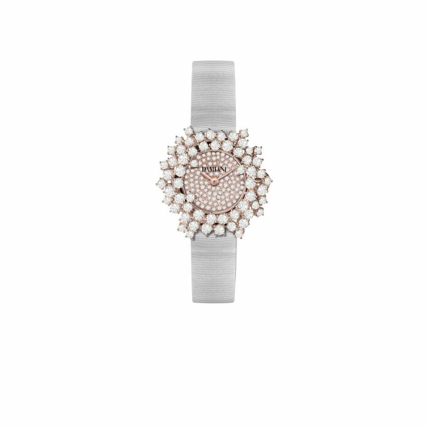 Watches | Pink Gold Watch With Diamonds And Pavé Dial Jewelry Watches