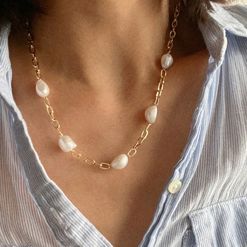 Necklaces | Baroque Pearl Choker Jewelry Necklaces